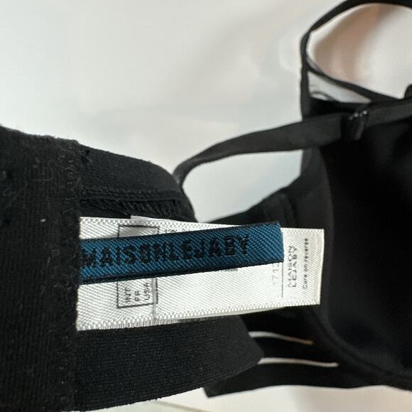 Maison Lejaby Bra Women's 36C Black Nufit Underwire Stretchy Spacer Bra French - Picture 8 of 11